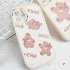 Case Ốp điện thoại iPhone Nhám da kute phôi tròn mẫu lẻ iPhone 11/12/13/Pro/Promax