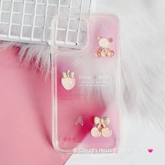 Case Ốp điện thoại iPhone Icon Nổi tone hồng Trong dẻo nút nổi iPhone 13Promax