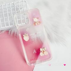 Case Ốp điện thoại iPhone Icon Nổi tone hồng Trong dẻo nút nổi iPhone 13Promax