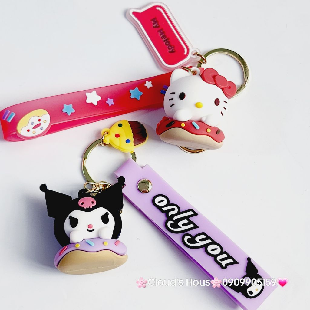 Móc Khoá Kuromi Kitty Melody Cinnamoroll Bánh Donut
