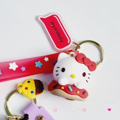 Móc Khoá Kuromi Kitty Melody Cinnamoroll Bánh Donut