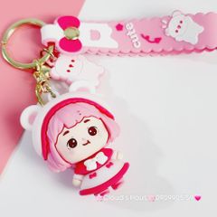 Móc Khoá Bé Gái Cute & Vịt Nâu Cooing Duck