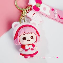 Móc Khoá Bé Gái Cute & Vịt Nâu Cooing Duck