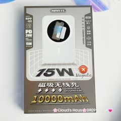 POWERBANK - SẠC DỰ PHÒNG REMAX RPP-65 MAGSAFE 20w 10000mah Hỗ Trợ Sạc Không Dây Dòng 15w Phù Hợp Cho Các Điện Thoại