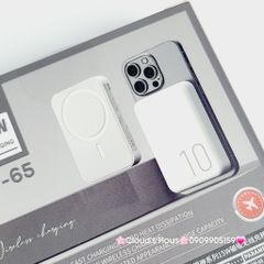 POWERBANK - SẠC DỰ PHÒNG REMAX RPP-65 MAGSAFE 20w 10000mah Hỗ Trợ Sạc Không Dây Dòng 15w Phù Hợp Cho Các Điện Thoại