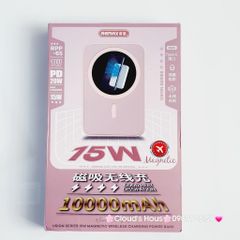 POWERBANK - SẠC DỰ PHÒNG REMAX RPP-65 MAGSAFE 20w 10000mah Hỗ Trợ Sạc Không Dây Dòng 15w Phù Hợp Cho Các Điện Thoại