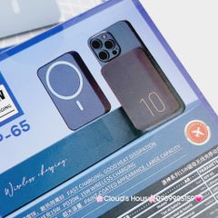 POWERBANK - SẠC DỰ PHÒNG REMAX RPP-65 MAGSAFE 20w 10000mah Hỗ Trợ Sạc Không Dây Dòng 15w Phù Hợp Cho Các Điện Thoại