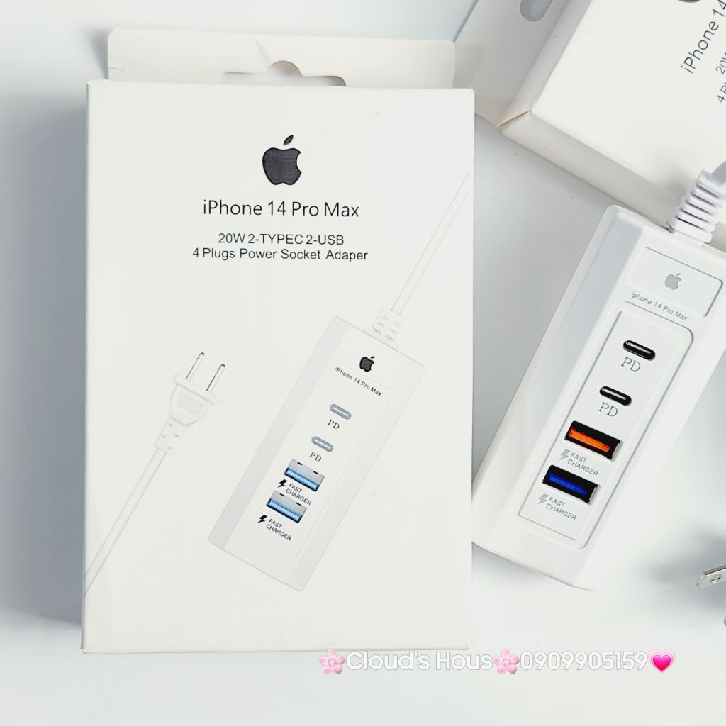 Ổ CẮM Thông Minh Đa Năng Chính hãng Apple 20W 4 Plugs Power Socket Adaper