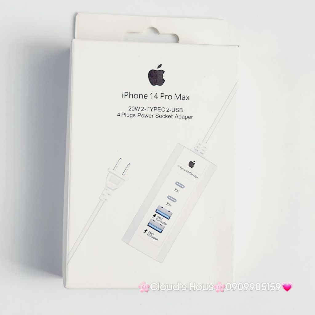 Ổ CẮM Thông Minh Đa Năng Chính hãng Apple 20W 4 Plugs Power Socket Adaper