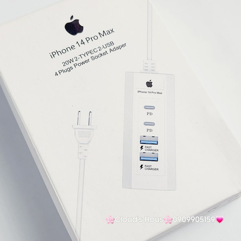 Ổ CẮM Thông Minh Đa Năng Chính hãng Apple 20W 4 Plugs Power Socket Adaper
