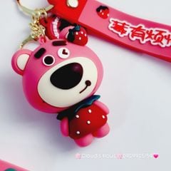 MÓC KHÓA GẤU Dâu LOTSO và Thỏ Dâu