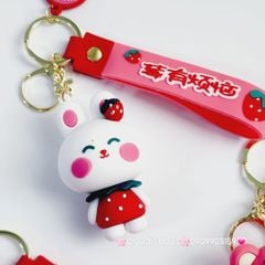 MÓC KHÓA GẤU Dâu LOTSO và Thỏ Dâu