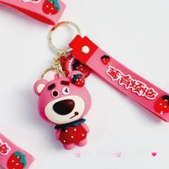MÓC KHÓA GẤU Dâu LOTSO và Thỏ Dâu