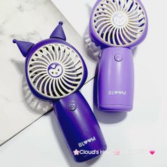 Mini Fan - Quạt cầm tay mini sạc tích điện Sanrio family Kuromi