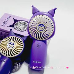 Mini Fan - Quạt cầm tay mini sạc tích điện Sanrio family Kuromi
