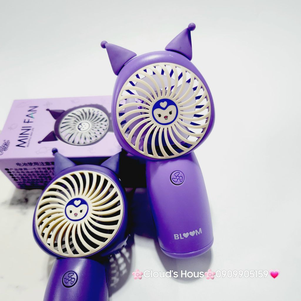 Mini Fan - Quạt cầm tay mini sạc tích điện Sanrio family Kuromi