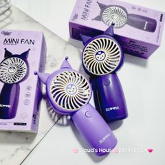 Mini Fan - Quạt cầm tay mini sạc tích điện Sanrio family Kuromi