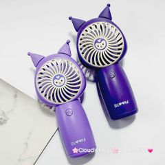 Mini Fan - Quạt cầm tay mini sạc tích điện Sanrio family Kuromi