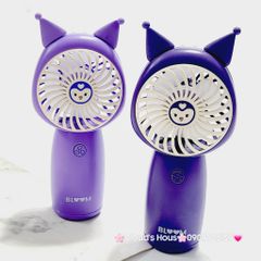 Mini Fan - Quạt cầm tay mini sạc tích điện Sanrio family Kuromi