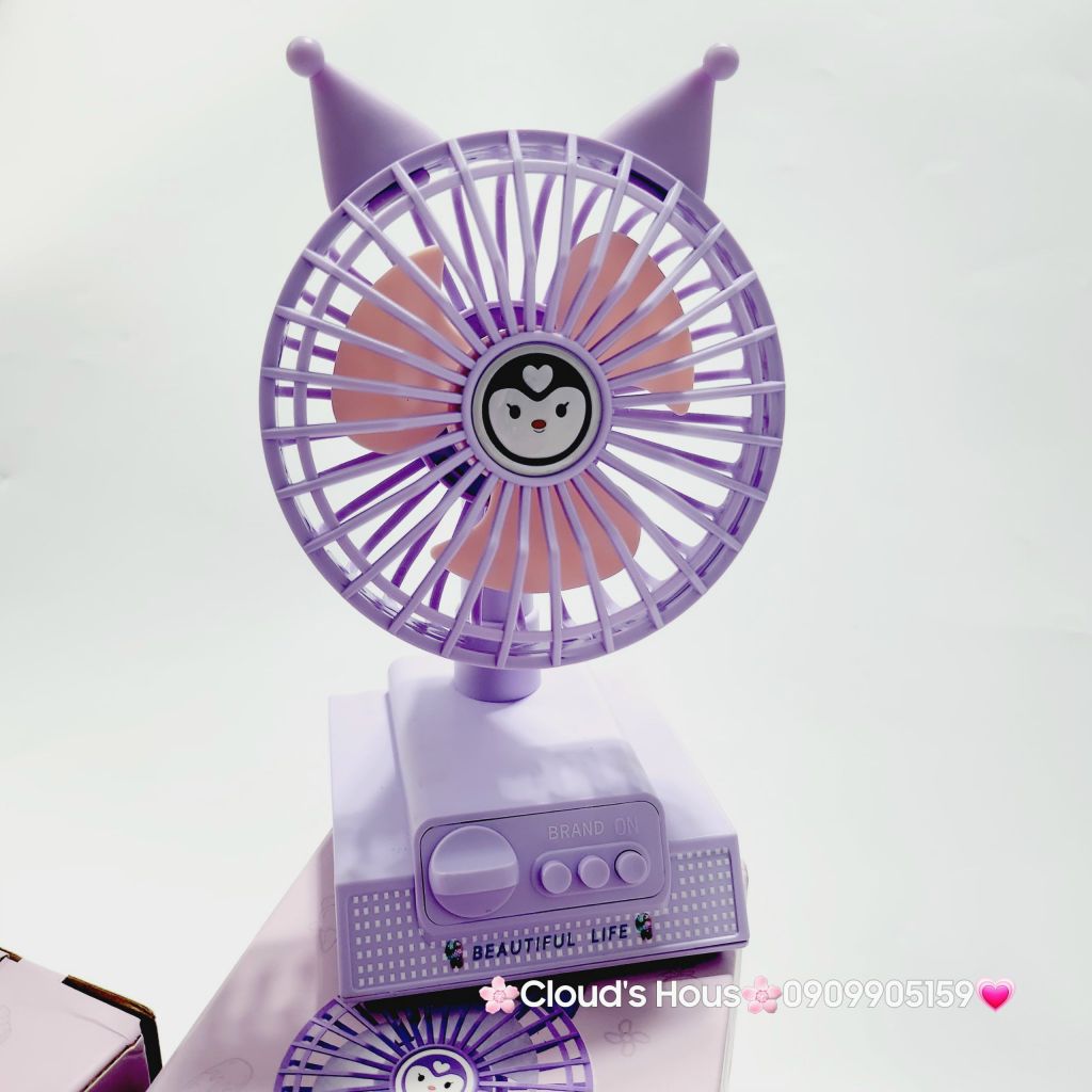 Mini Fan - Quạt Để Bàn Kuromi Mini ( 2 màu)