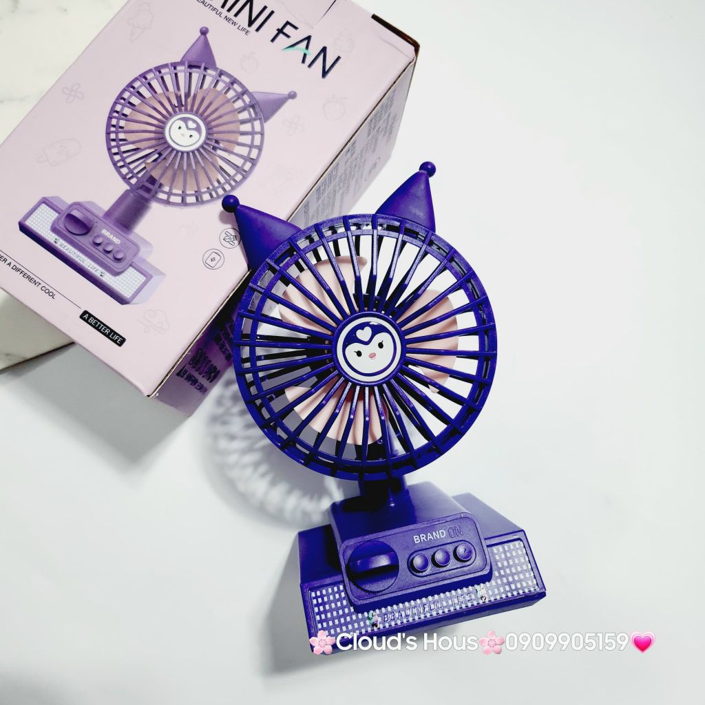 Mini Fan - Quạt Để Bàn Kuromi Mini ( 2 màu)