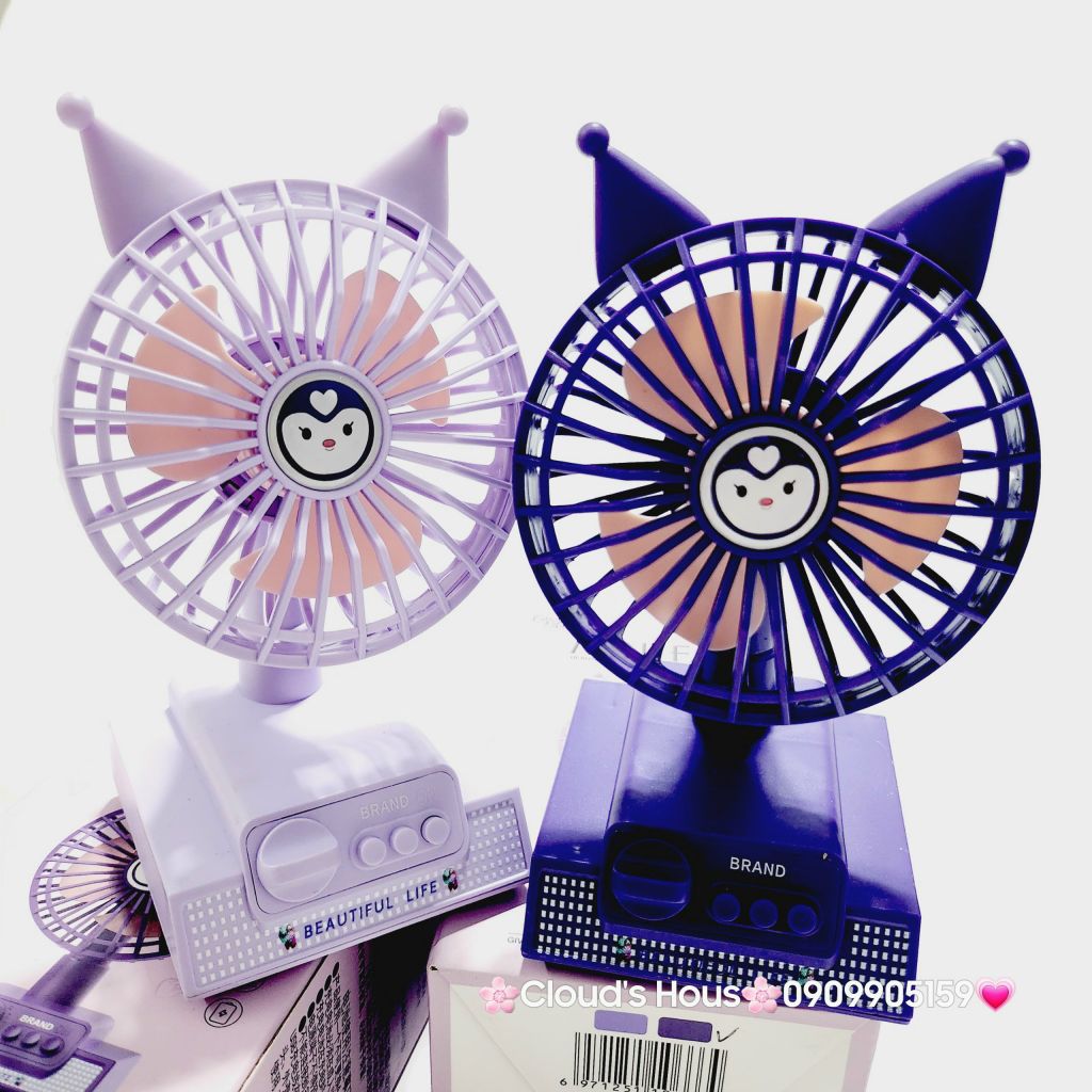 Mini Fan - Quạt Để Bàn Kuromi Mini ( 2 màu)