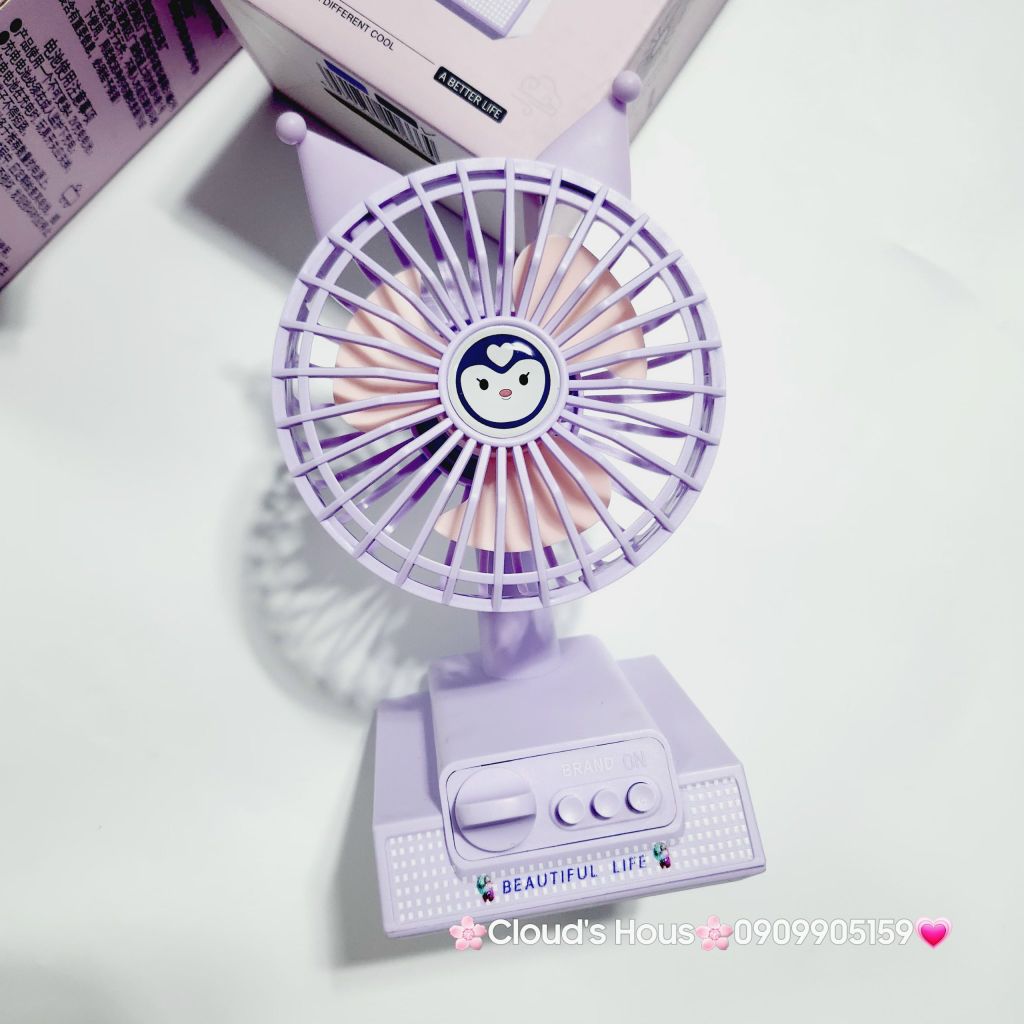 Mini Fan - Quạt Để Bàn Kuromi Mini ( 2 màu)
