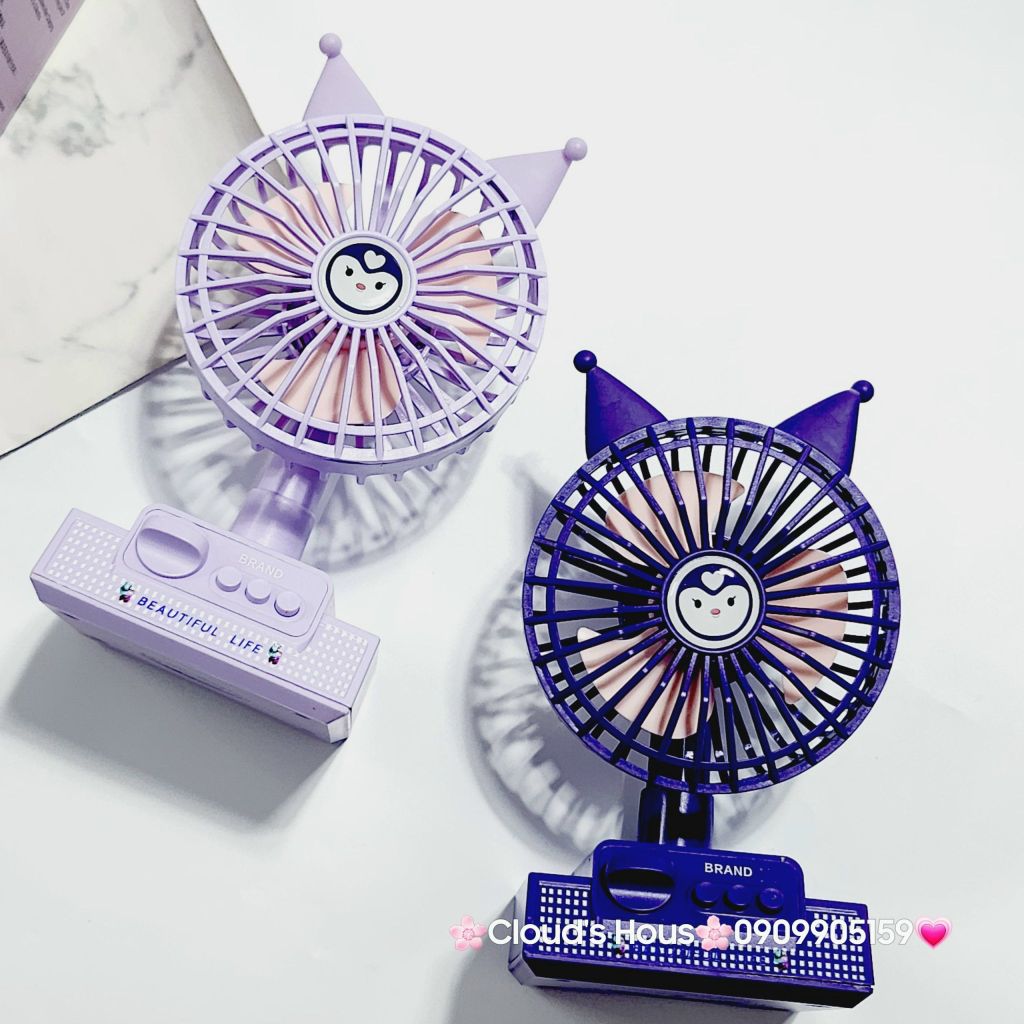 Mini Fan - Quạt Để Bàn Kuromi Mini ( 2 màu)