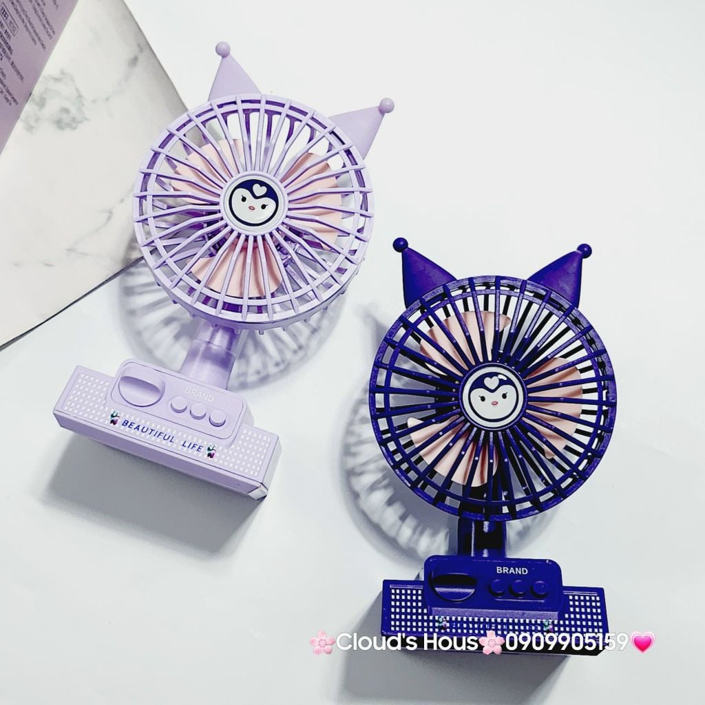 Mini Fan - Quạt Để Bàn Kuromi Mini ( 2 màu)
