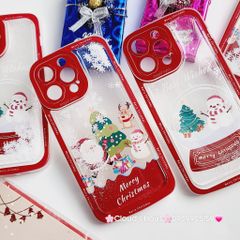 Case Ốp điện thoại iPhone Noel Phao Nước Bling Bling iPhone 11/12/13/14/15/Plus/Pro/Promax