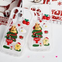 Case Ốp điện thoại iPhone Noel đỏ icon nổi dẻo iPhone 11/12/13/14/15/Plus/Pro/Promax