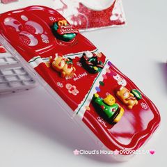 Case Ốp điện thoại iPhone Noel đỏ icon nổi dẻo iPhone 11/12/13/14/15/Plus/Pro/Promax