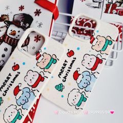 Case Ốp điện thoại iPhone Động vật đón Noel Nền trắng iPhone 11/12/3/14/15/Plus/ProPromax