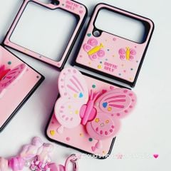 Case Ốp điện thoại Samsung Z Flip Cánh bướm dối gian kèm dây charm Samsung Z Flip 3/4/5