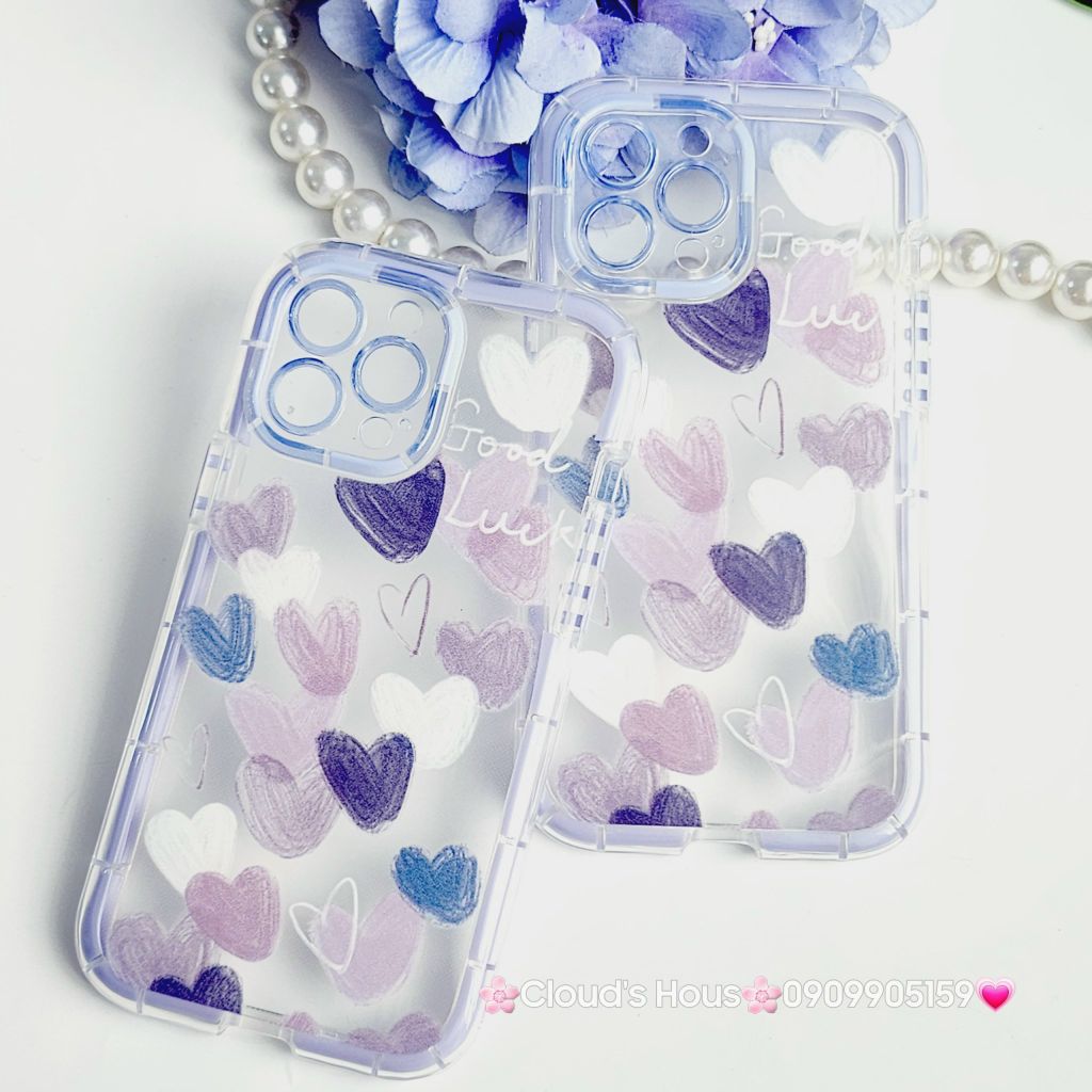 Case Ốp điện thoại iPhone Phao Tim Trong Chống Shock iPhone 11/12/13/14/15/Pro/Promax