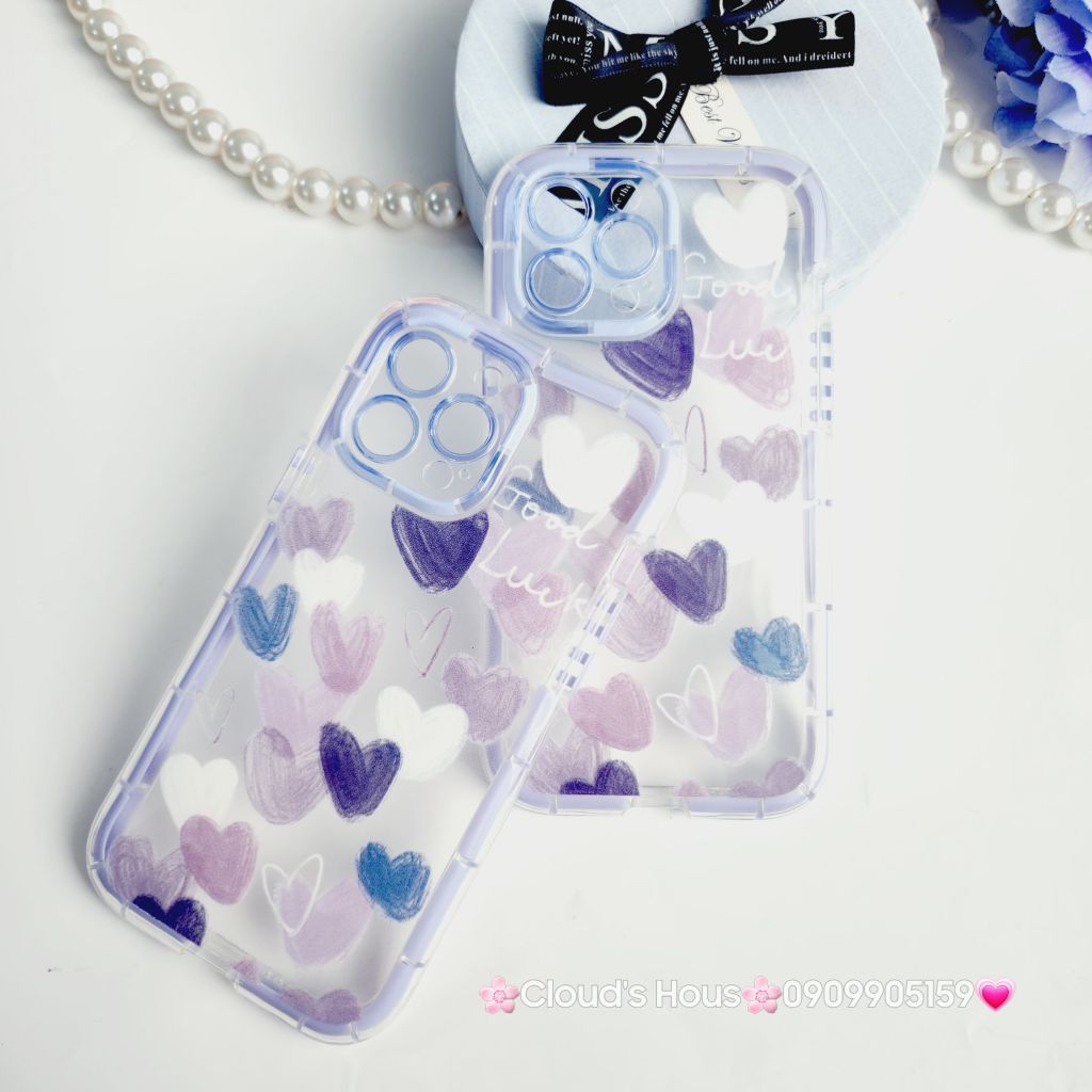 Case Ốp điện thoại iPhone Phao Tim Trong Chống Shock iPhone 11/12/13/14/15/Pro/Promax