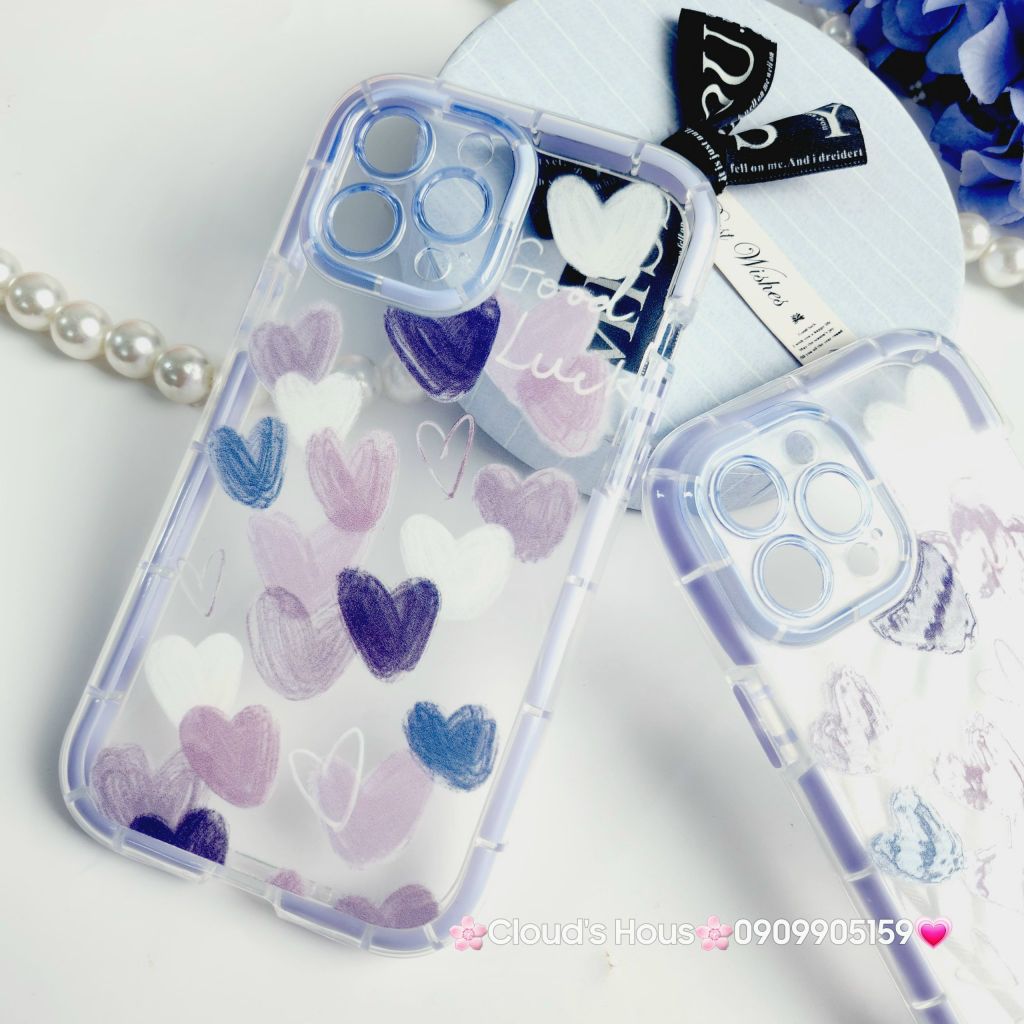 Case Ốp điện thoại iPhone Phao Tim Trong Chống Shock iPhone 11/12/13/14/15/Pro/Promax