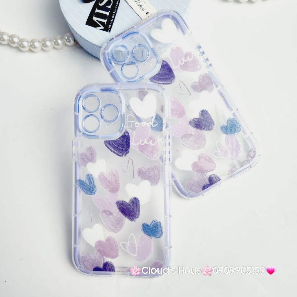 Case Ốp điện thoại iPhone Phao Tim Trong Chống Shock iPhone 11/12/13/14/15/Pro/Promax