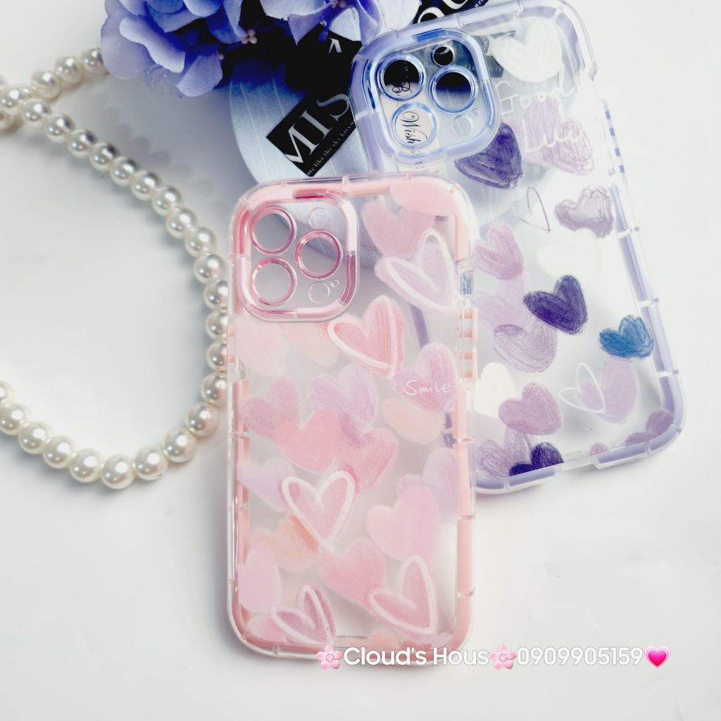Case Ốp điện thoại iPhone Phao Tim Trong Chống Shock iPhone 11/12/13/14/15/Pro/Promax