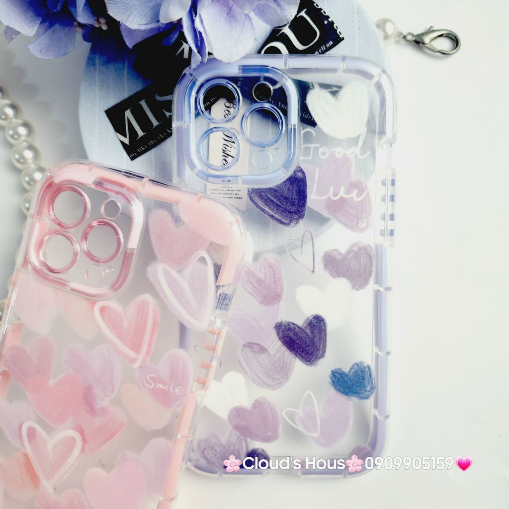Case Ốp điện thoại iPhone Phao Tim Trong Chống Shock iPhone 11/12/13/14/15/Pro/Promax