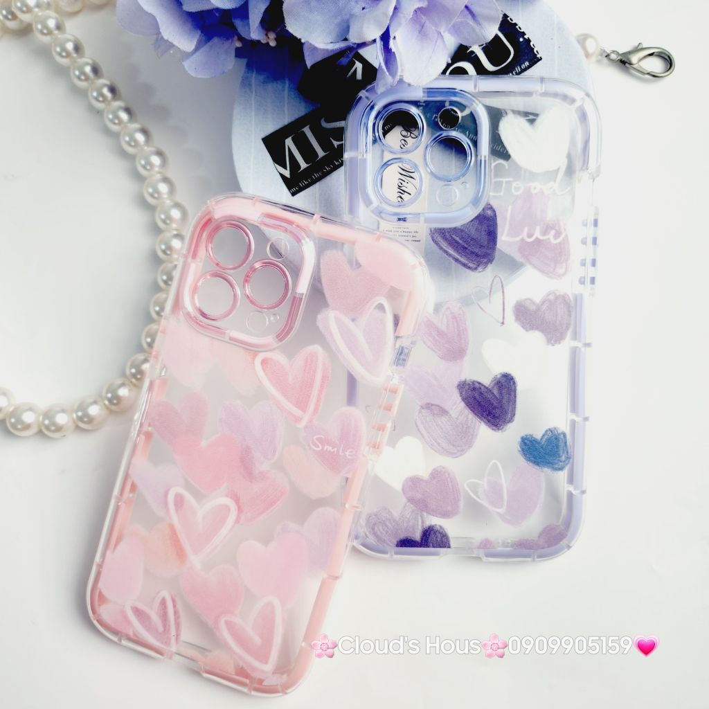Case Ốp điện thoại iPhone Phao Tim Trong Chống Shock iPhone 11/12/13/14/15/Pro/Promax