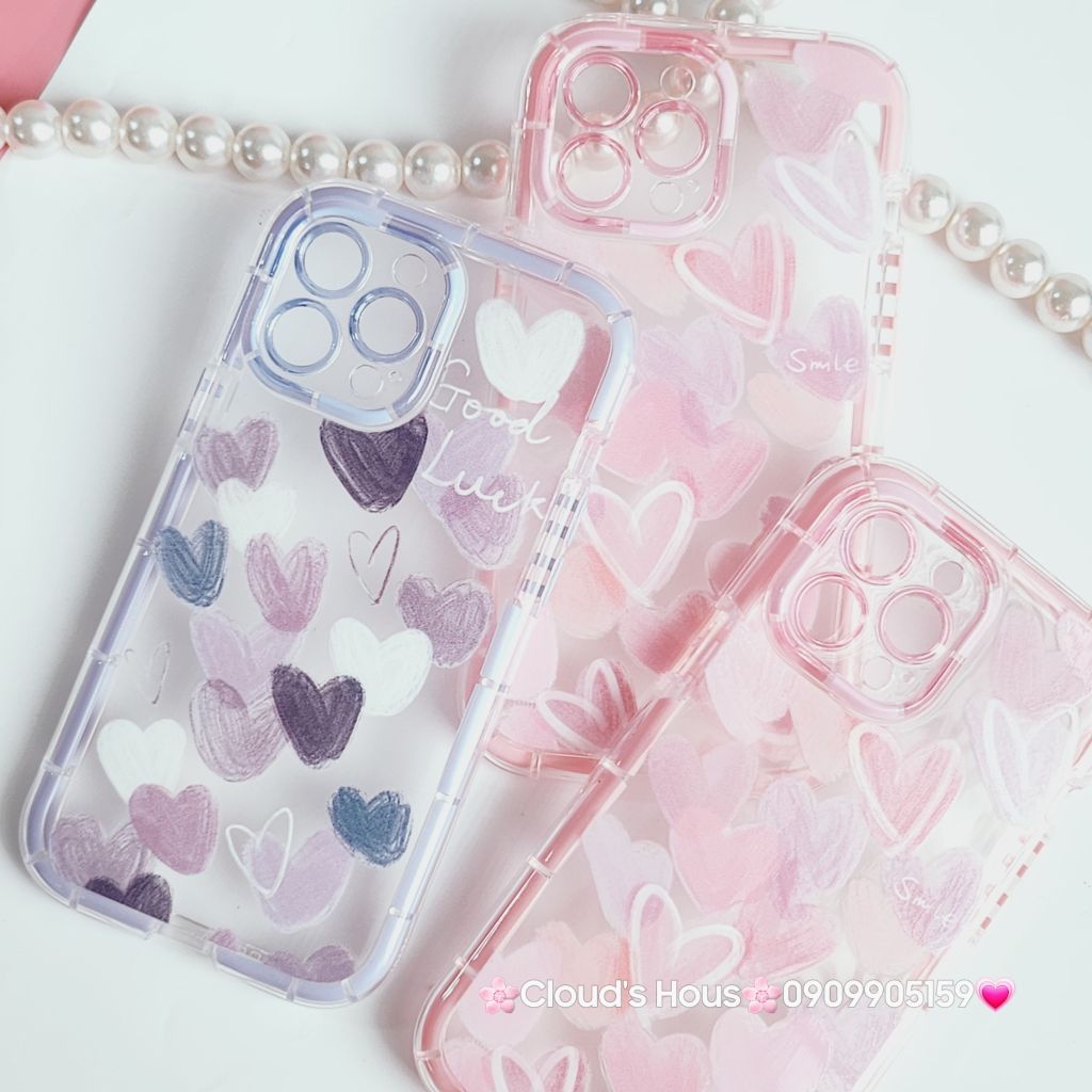Case Ốp điện thoại iPhone Phao Tim Trong Chống Shock iPhone 11/12/13/14/15/Pro/Promax