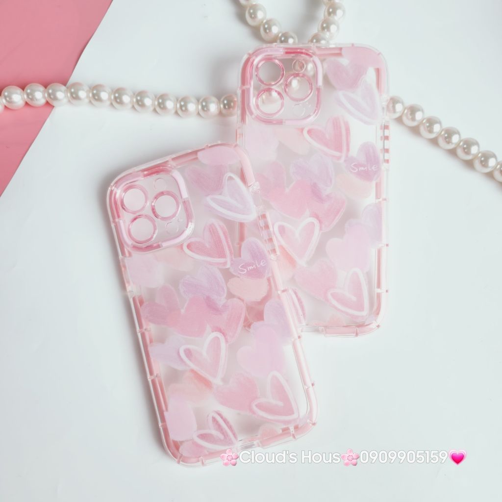 Case Ốp điện thoại iPhone Phao Tim Trong Chống Shock iPhone 11/12/13/14/15/Pro/Promax