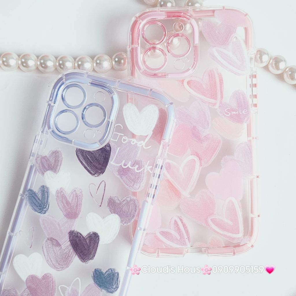 Case Ốp điện thoại iPhone Phao Tim Trong Chống Shock iPhone 11/12/13/14/15/Pro/Promax