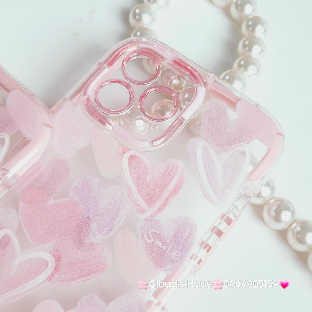 Case Ốp điện thoại iPhone Phao Tim Trong Chống Shock iPhone 11/12/13/14/15/Pro/Promax