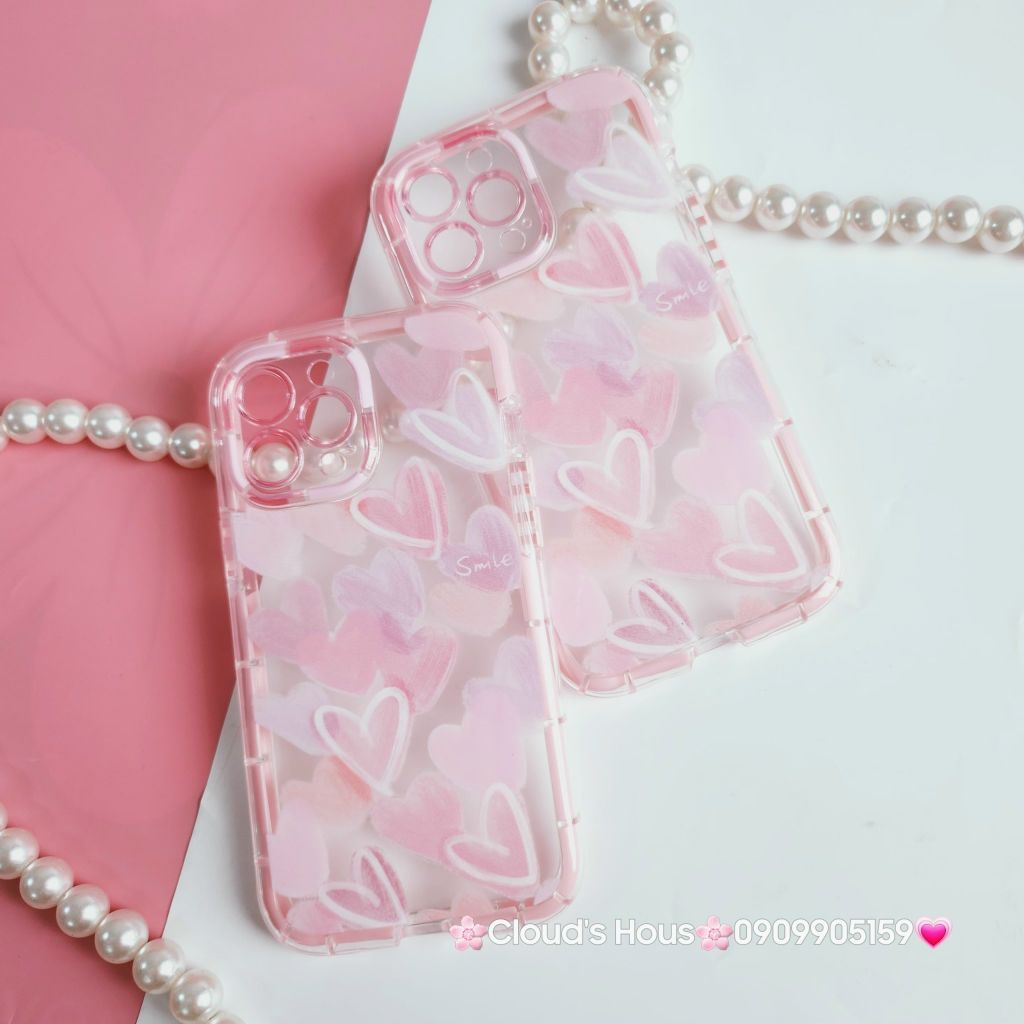 Case Ốp điện thoại iPhone Phao Tim Trong Chống Shock iPhone 11/12/13/14/15/Pro/Promax