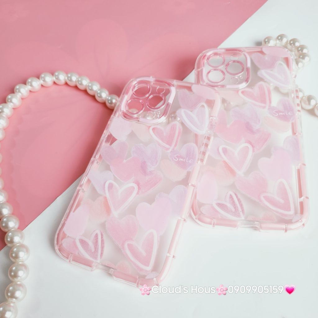 Case Ốp điện thoại iPhone Phao Tim Trong Chống Shock iPhone 11/12/13/14/15/Pro/Promax