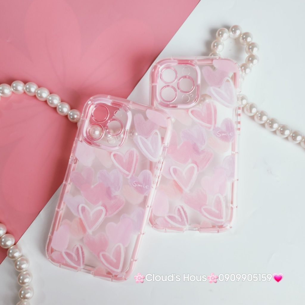 Case Ốp điện thoại iPhone Phao Tim Trong Chống Shock iPhone 11/12/13/14/15/Pro/Promax