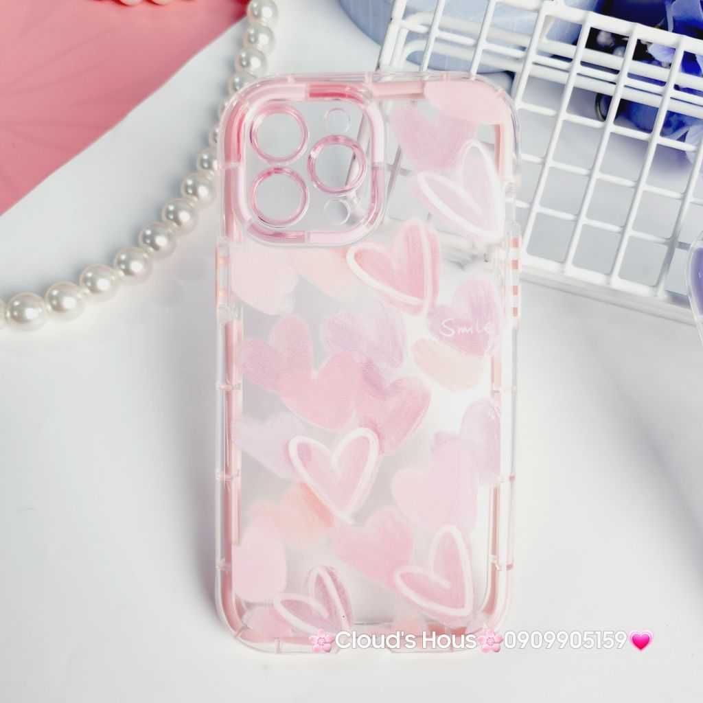 Case Ốp điện thoại iPhone Phao Tim Trong Chống Shock iPhone 11/12/13/14/15/Pro/Promax