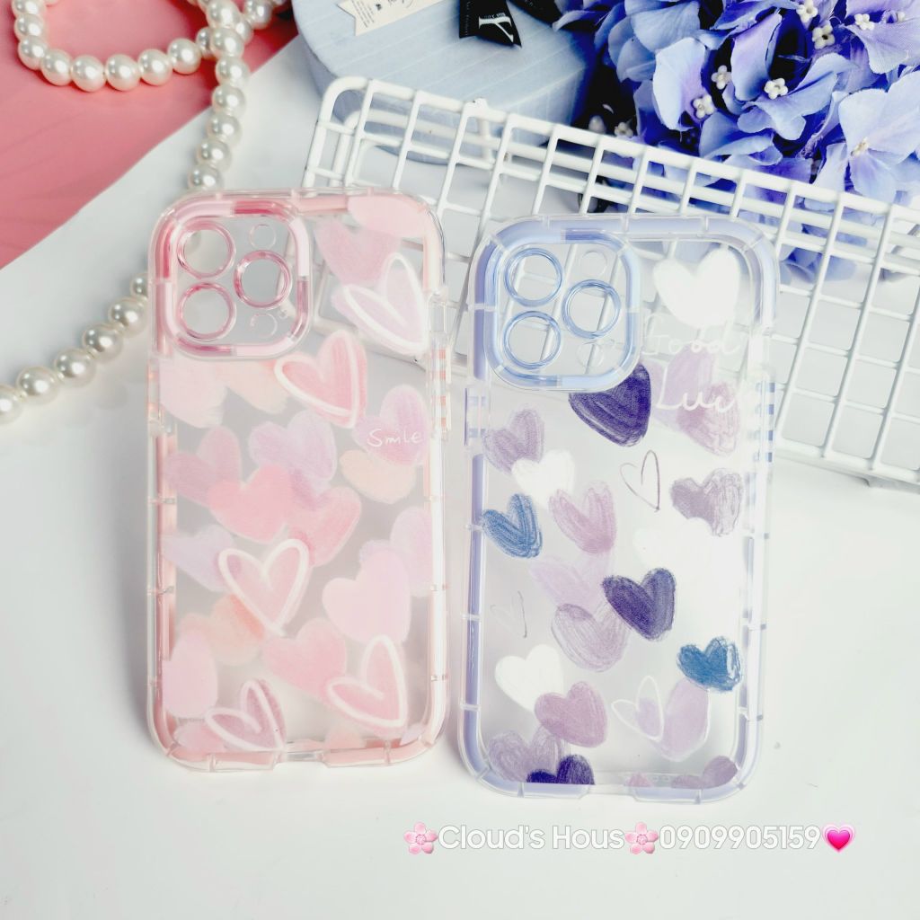 Case Ốp điện thoại iPhone Phao Tim Trong Chống Shock iPhone 11/12/13/14/15/Pro/Promax